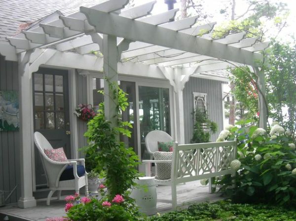 veranda bois blanc