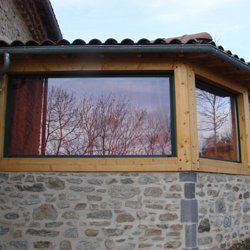 veranda bois et pierre