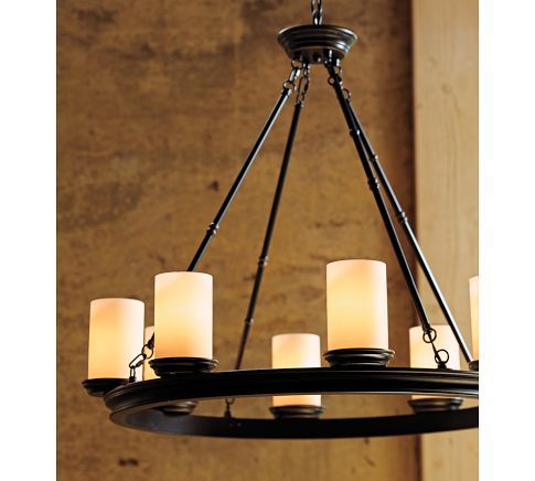 veranda linear chandelier bronze finish