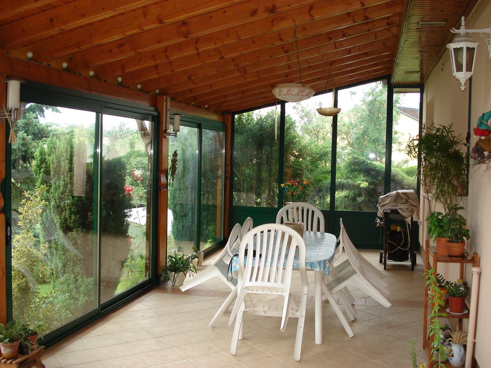 veranda en bois alsace