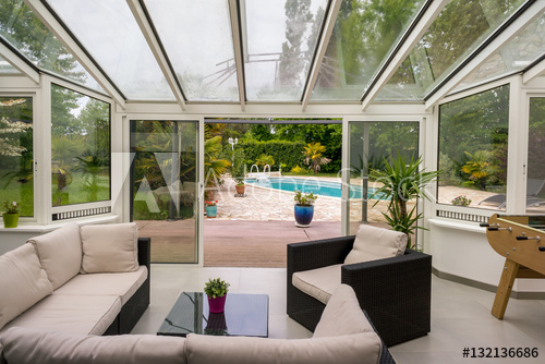 veranda terrasse piscine