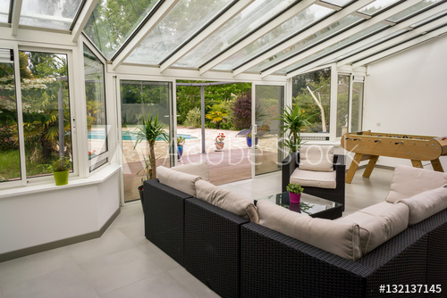 veranda terrasse piscine