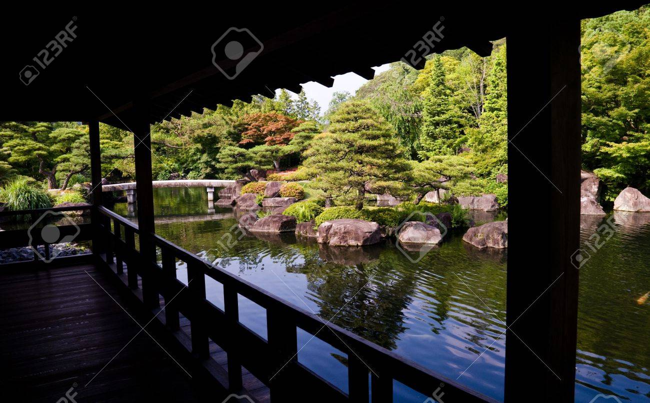 veranda jardin japonais