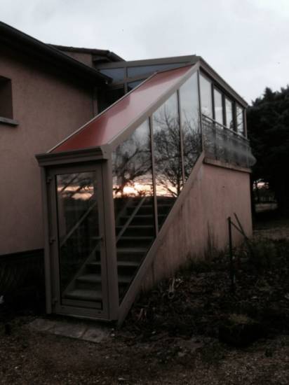 veranda avec escalier interieur