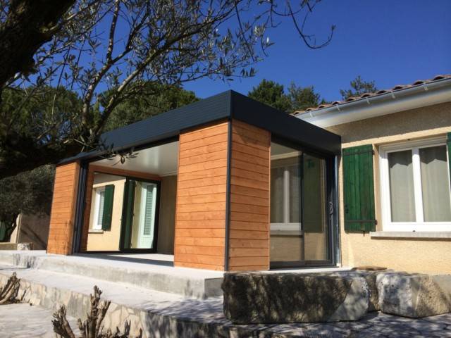 fabriquer veranda toit plat