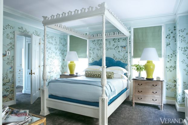 veranda magazine blue and white