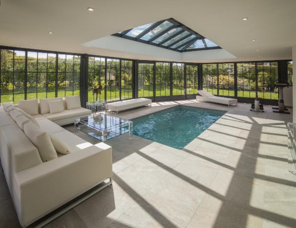 veranda verre maison