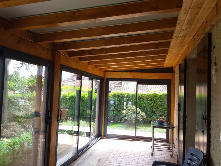 veranda bois aluminium