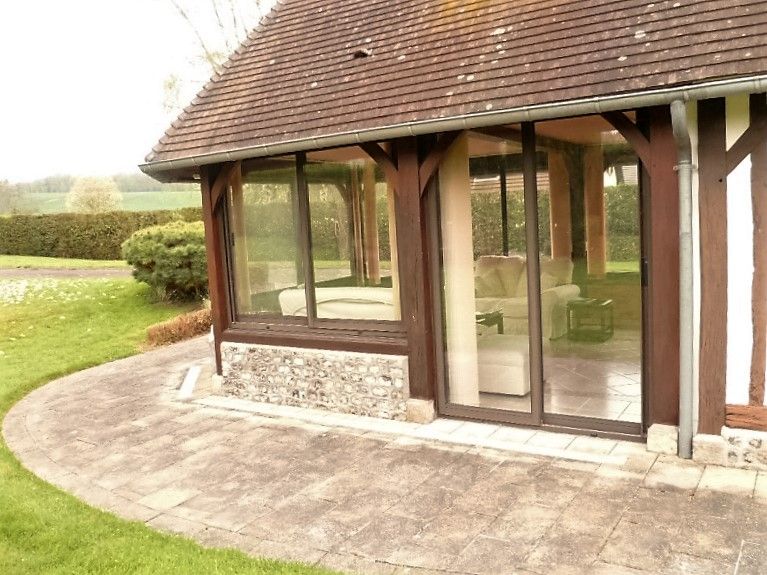 veranda bois normandie