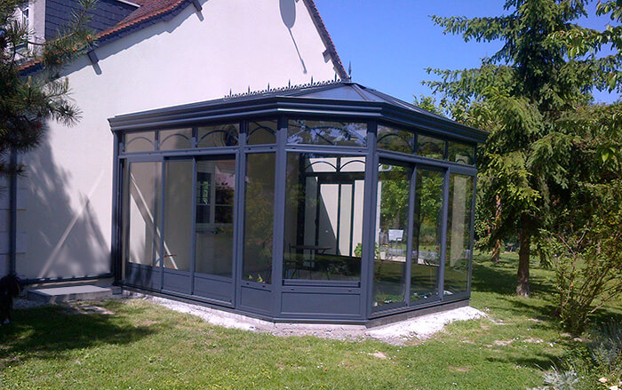 photo veranda gris anthracite