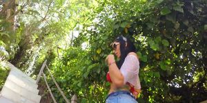 hard body romi rain takes some dick in the veranda