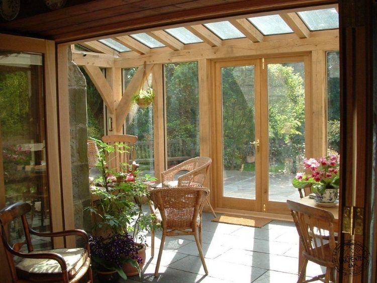 veranda bois massif