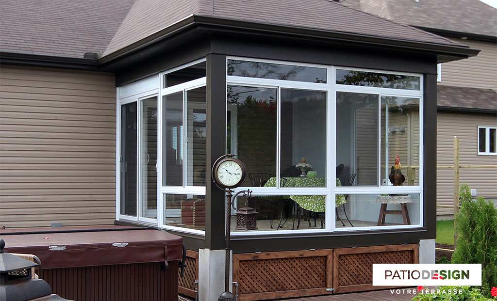 veranda en bois plan