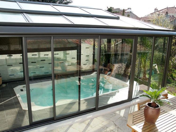 extension maison veranda piscine