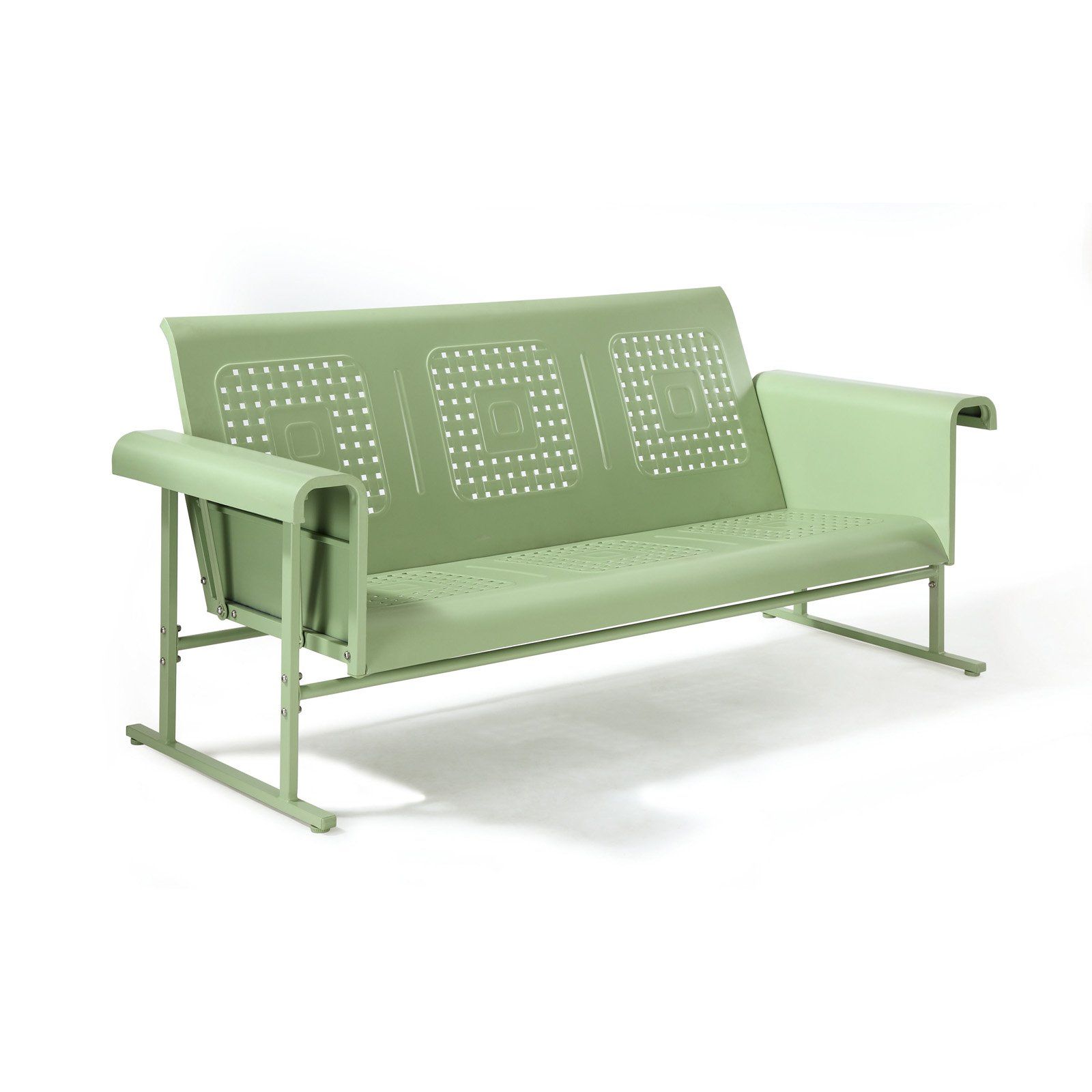crosley veranda metal patio sofa glider