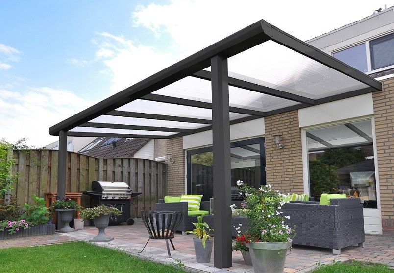 veranda bois et polycarbonate