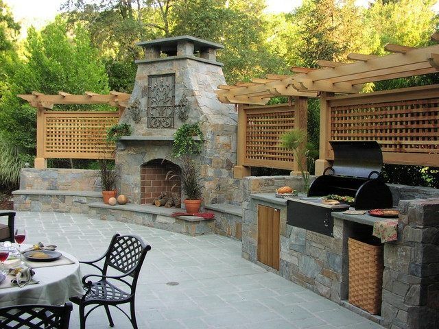 veranda bois et briquettes