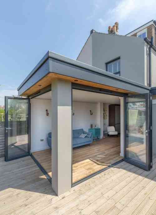 veranda bois fait maison