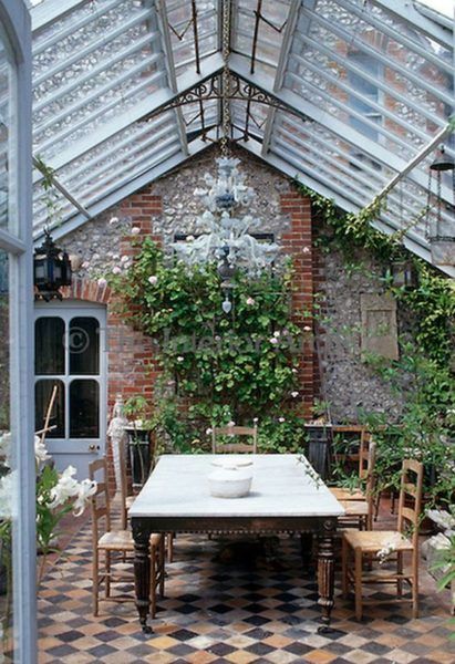 salon de jardin dans veranda