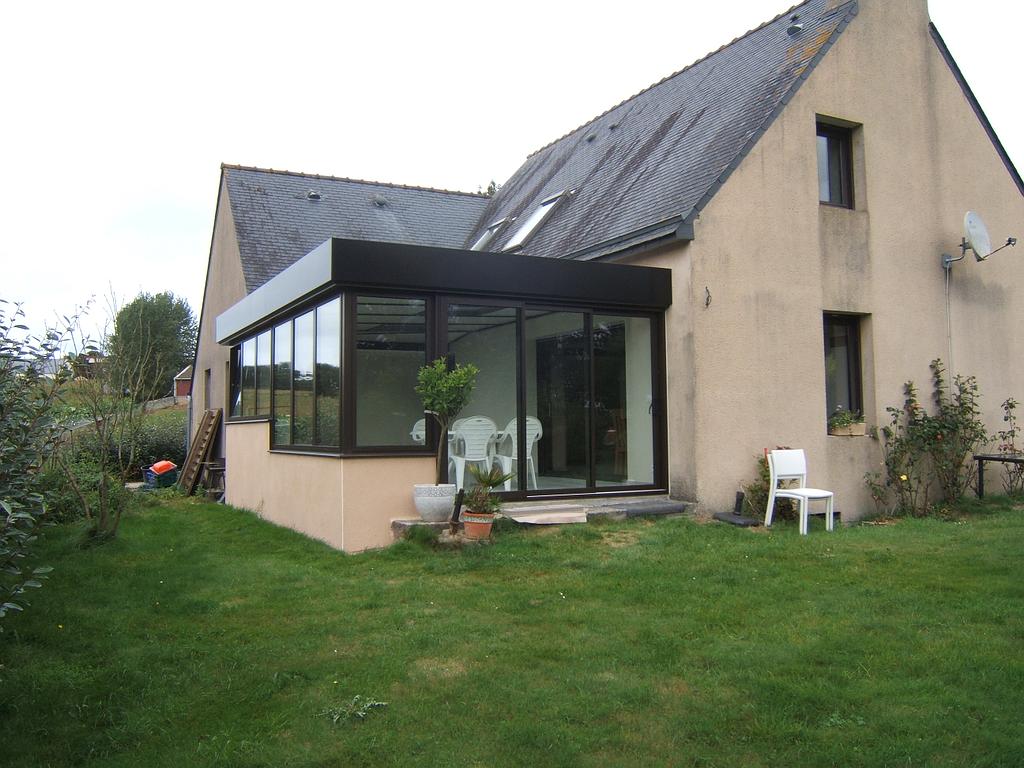 veranda ossature bois finistere