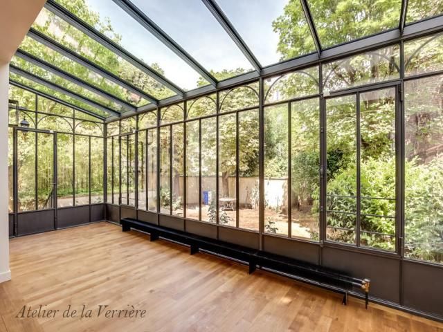 veranda acier a l'ancienne