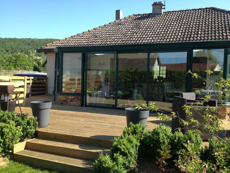 veranda bois terrasse