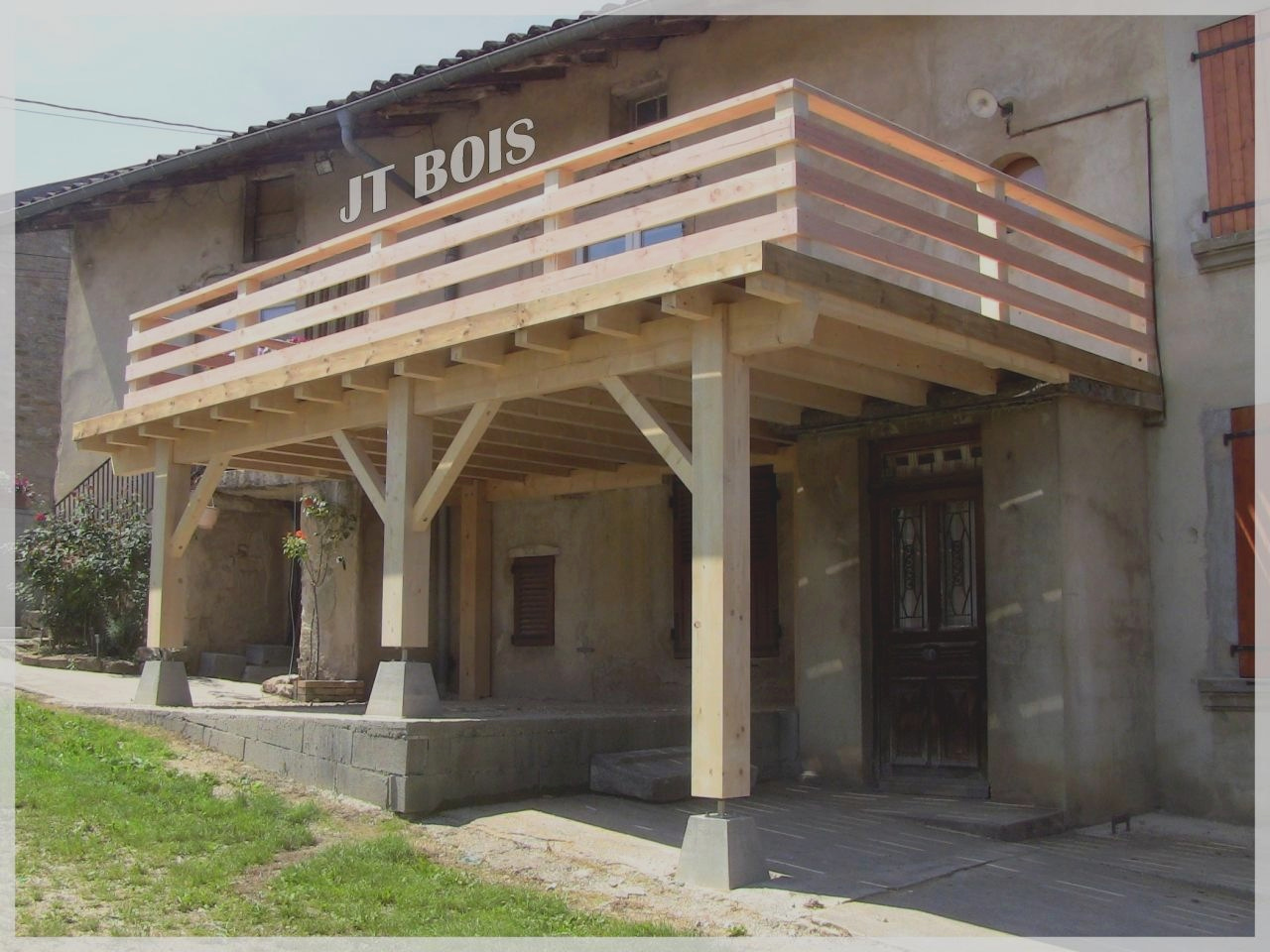 veranda poteau beton