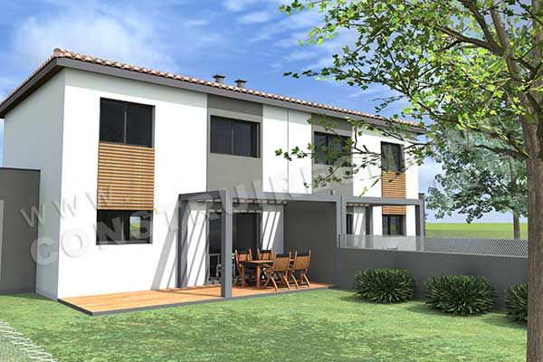 veranda maison jumelÃ©e