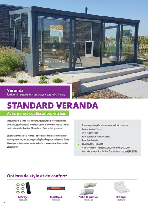 hauteur standard veranda
