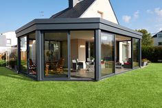 extension maison veranda toit plat