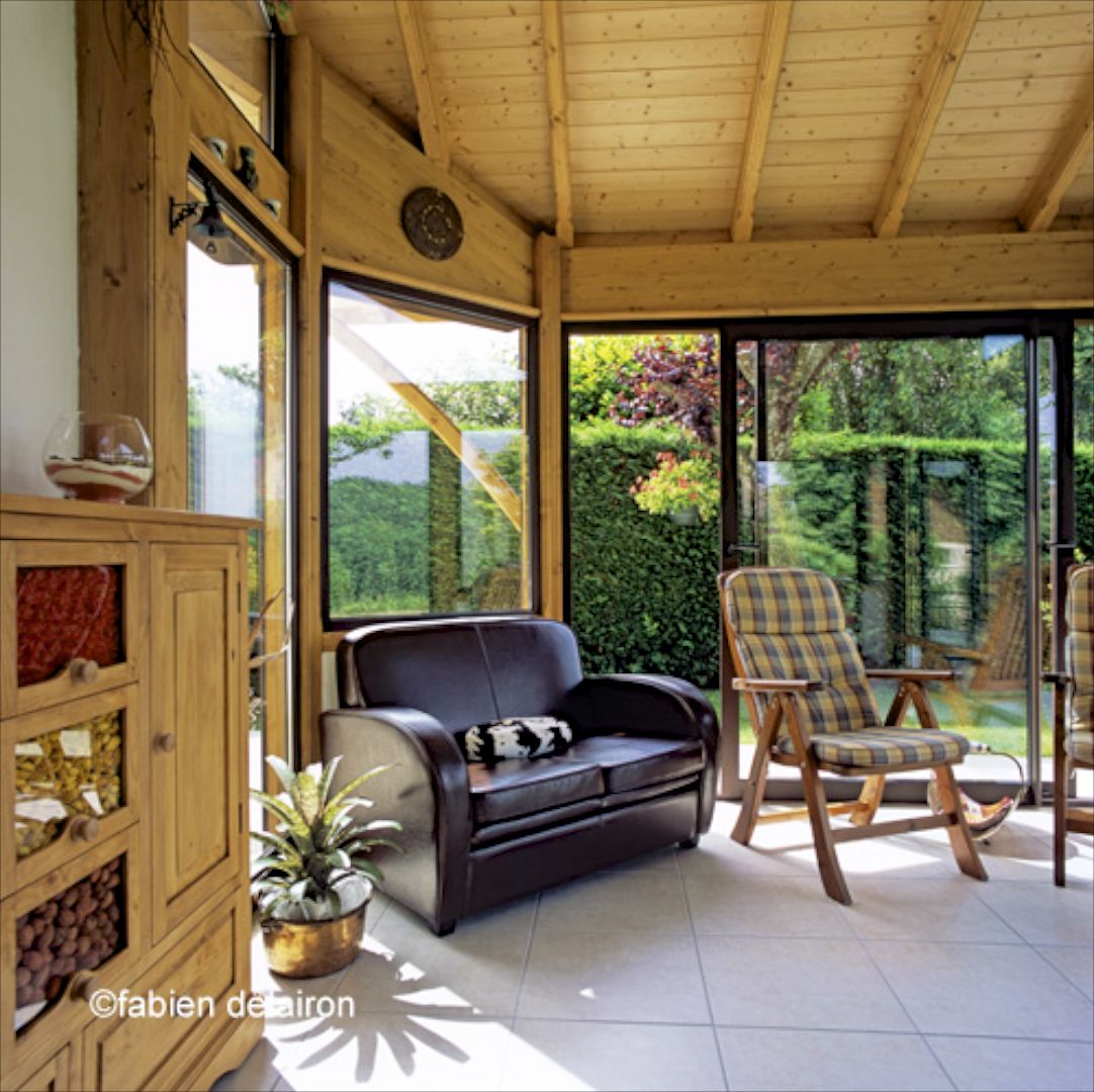 veranda bois rustique