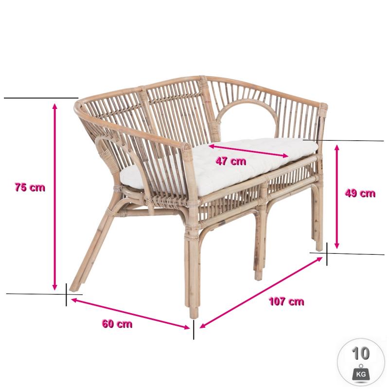meuble veranda rotin pas cher