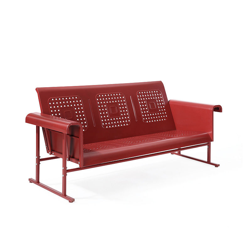 crosley veranda metal patio sofa glider