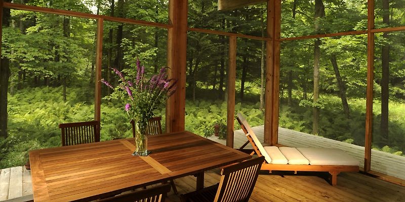 veranda en moustiquaire