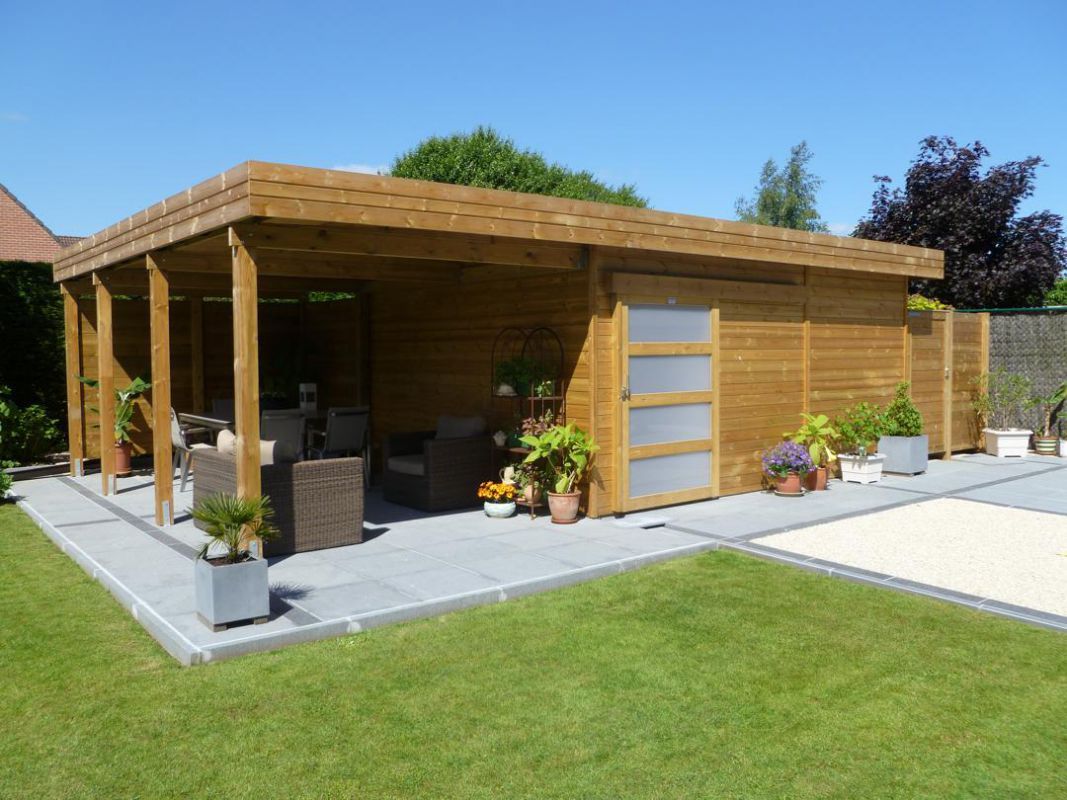 abri de jardin avec veranda
