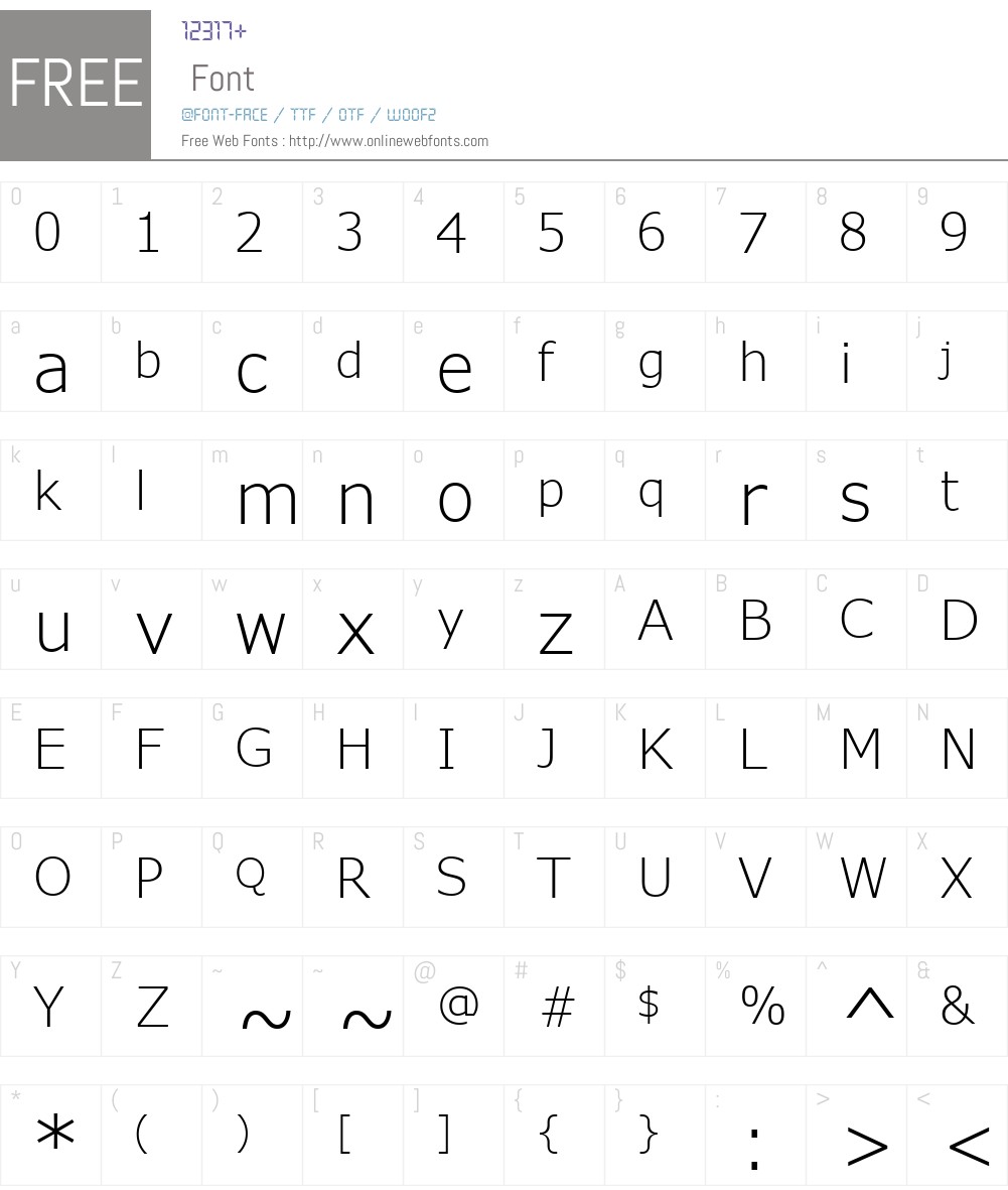 verdana light font
