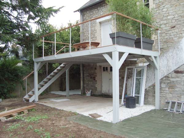 veranda poteau beton