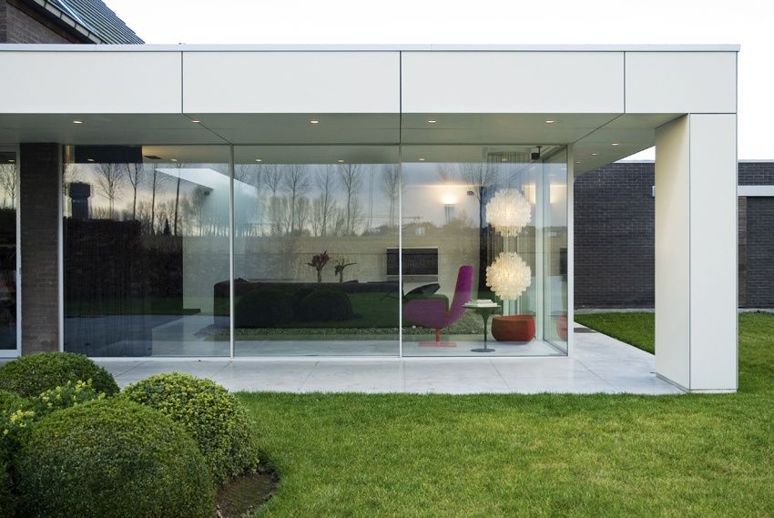 moderne glazen veranda