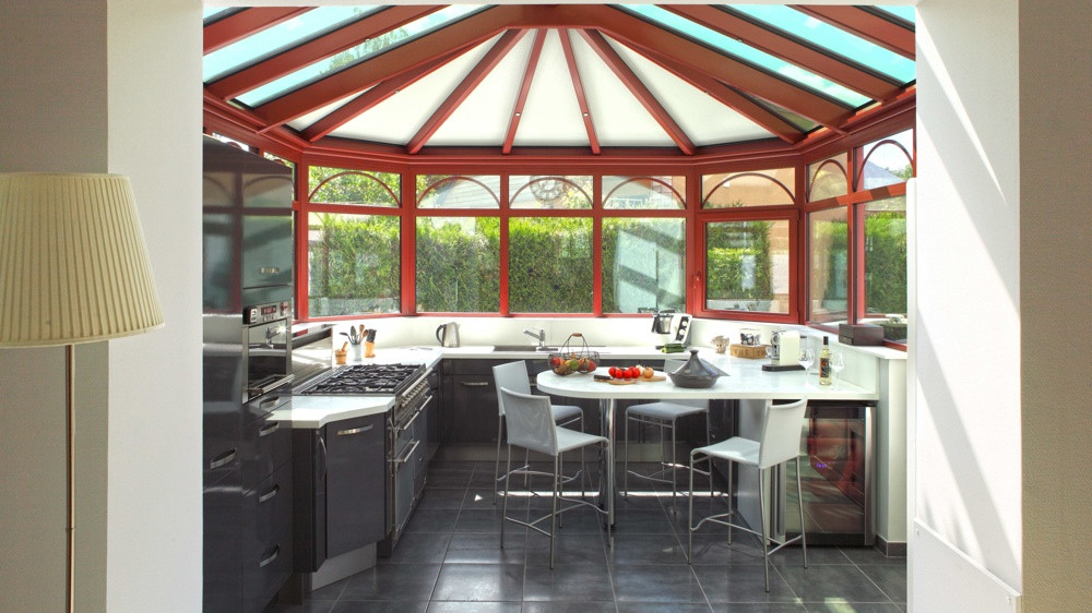 cuisine dans veranda 12m2