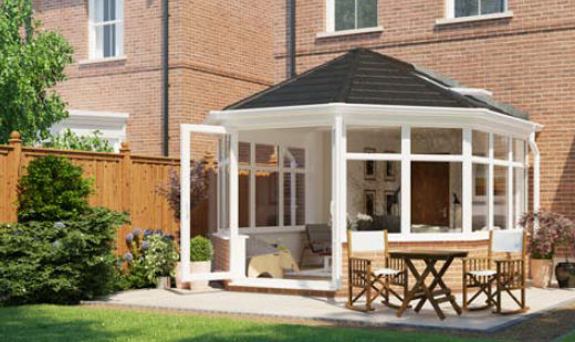 veranda verre et bois