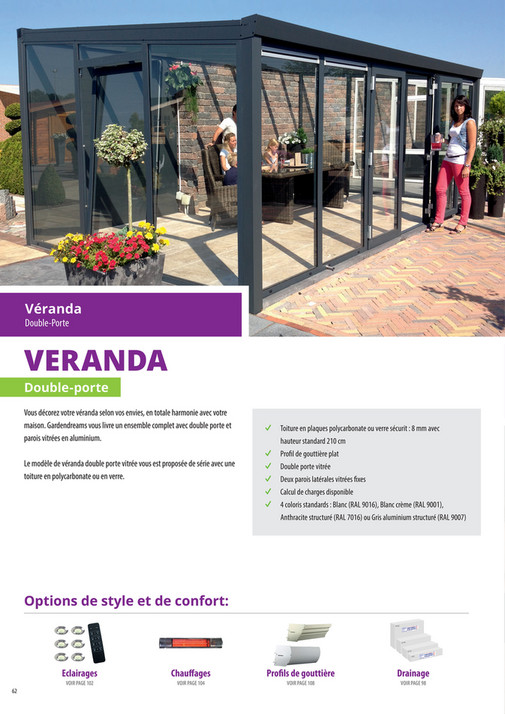 hauteur standard veranda