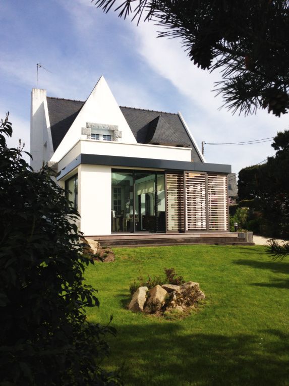 veranda sur maison neo bretonne