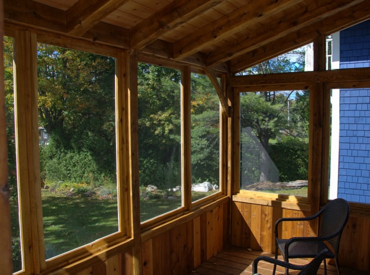 veranda en moustiquaire