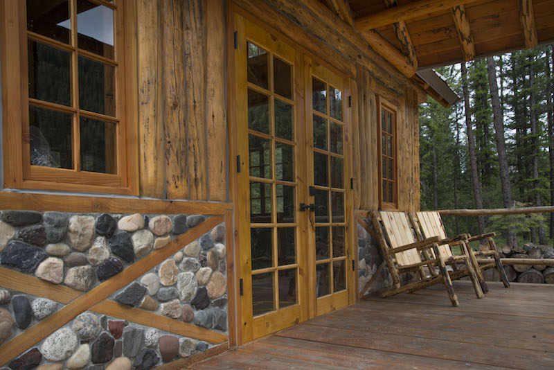 veranda magazine log cabin