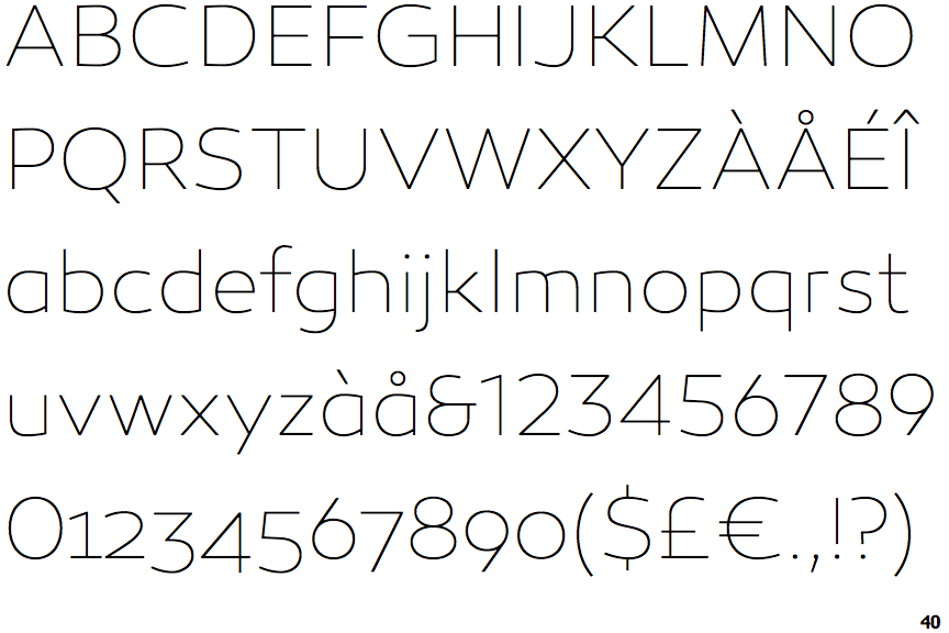 verdana light font
