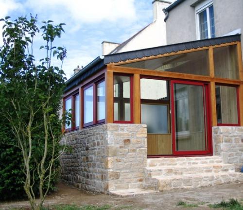veranda bois rouge