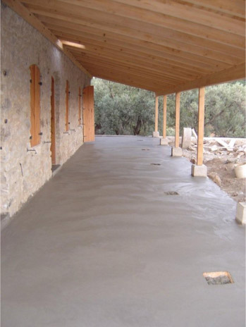 betonnen veranda
