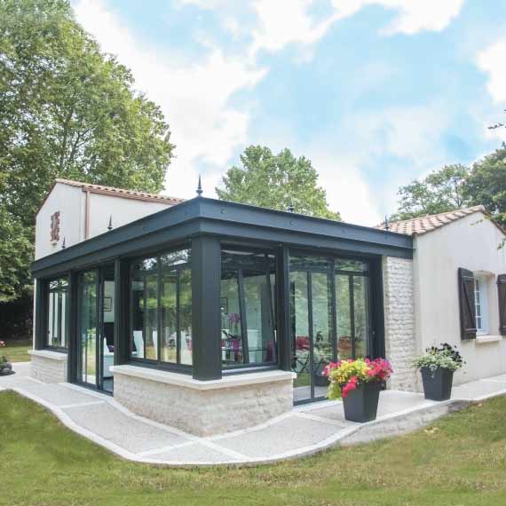 veranda contemporaine toit plat