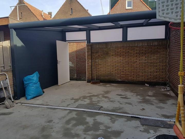 veranda tegen garage