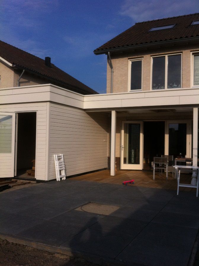 veranda tegen garage